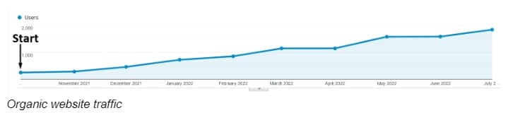 Organic Traffic Grew 7 Times. The Number of Keywords in the Top 10 Increased From 1 to 92. Case Study of SEO Promotion of an IT Service Website - 1